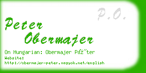 peter obermajer business card